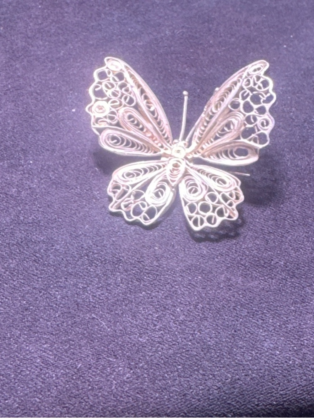 “Mexican .925 Silver Butterfly Pin”